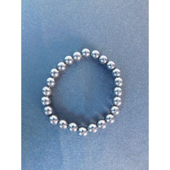 Hematite Stretch Bracelet Unisex Grounding Protection Strength Crystal Jewelry - Picture 5 of 12